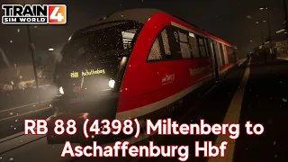 RB 88 (4398) Miltenberg to Aschaffenburg Hbf - Maintalbahn - BR 642 - Train Sim World 4