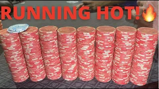 RUNNING HOT Vs EXTREMELY LOOSE PLAYERS!!! UNBELIEVABLE TEXAS HOLDEM Pt 1. | Poker Profit Vlog EP #9