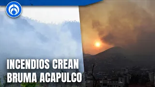 Tres incendios forestales nublan y fumigan Acapulco