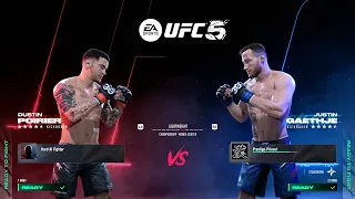 UFC 5 - Dustin Poirier Vs Justin Gaethje FULL FIGHT GAMEPLAY (PS5)
