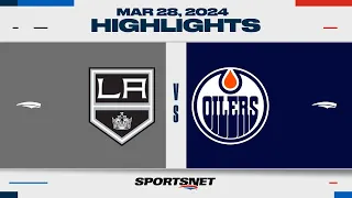 NHL Highlights | Los Angeles Kings vs. Edmonton Oilers - March 28, 2024