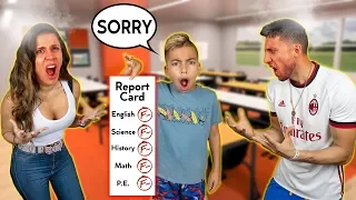 REACTING To Our Son's REPORT CARD! 😤 | The Royalty Family