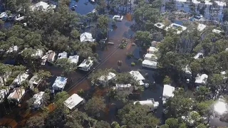 Myakka River Historic Flooding from Hurricane Ian-i75 Shutdown-Historic Water Levels-Water to Roofs