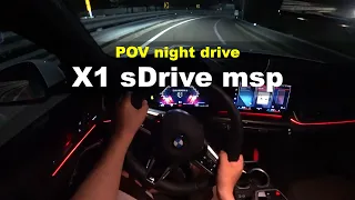 2024 BMW X1 sDrive20i M Sport POV night drive