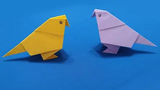 Pappagallo di Carta,Semplice Origami, Gioco di Carta, Divertimento per i Bambini