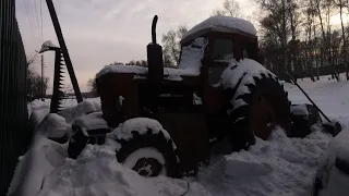 🔊Как завести дизель в мороз⁉️ #деревня #дизель #трактор