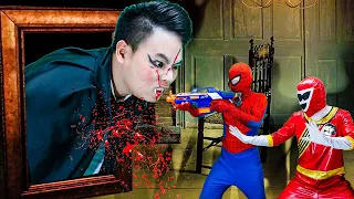 Monster Suck Blood 3| Spiderman Squad X Warriors Nerf Battle Gun Fight