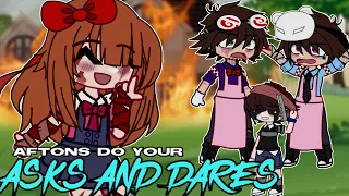 Aftons do your ASKS AND DARES // Gacha Afton Family