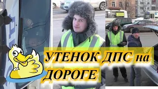 Утёнок ДПС на дороге. Стажёр .