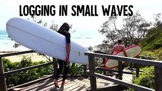 Logging in small surf with Sam and Dan - Coffs Coast