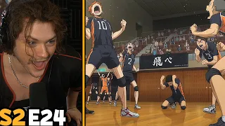 KARASUNO VS AOBA JOHSAI FINAL POINT!!! || Haikyu!! Season 2 Episode 24 Reaction