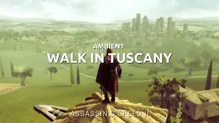 Assassin's Creed II | Ambience (1 hour Walking in Tuscany near San Gimignano )