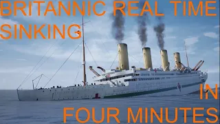 HMHS Britannic Titanic: HG REAL TIME sinking in four minutes