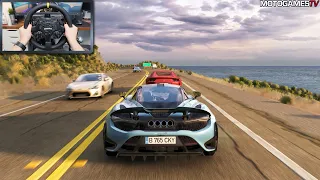 Assetto Corsa - 2023 McLaren 765LT at Pacific Coast Highway | Moza DD R9 Gameplay