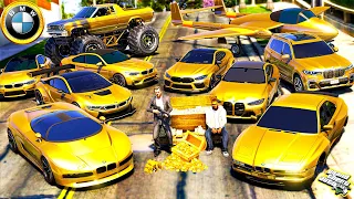 Michael and Franklin steal Golden BMW Cars