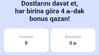 M10 dost dəvət et 2 tərəfdə qazanır, lim10 topla 1000,500,200azn-lıq mükafatlar