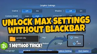 UNLOCK MAX SETTINGS WITHOUT BLACKBAR - 1 METHOD TRICK!