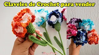 Flor Clavel Crochet el más bonito y lindo Crochet patrón ganchillo Todo en Crochet