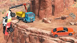 Mobil vs Cliff Drops - BeamNG Drive