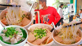 Cambodia Breakfast, Best Beef Noodle Soup, Beef Fried Noodles, Rice Noodles - Popular Street Food