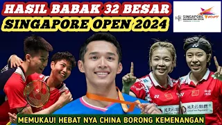 Hasil Semua Sektor 32 Besar Badminton Singapore Open 2024 Hari Ini