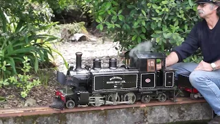 Live steam model locomotives.