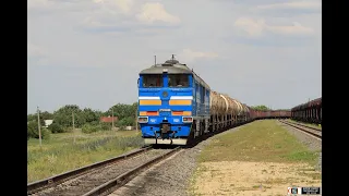Тяжелый Поезд Под 2ТЭ116-1603 едет Тихим Ходом Ход На Колосовку