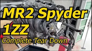 1ZZ Tear Down - Toyota MR2 Spyder 1ZZ-FE Complete Tear Down