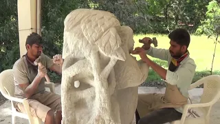 Interstate Stone Sculpting Camp, Andhra Pradesh - Akka Mahadevi Sculpture