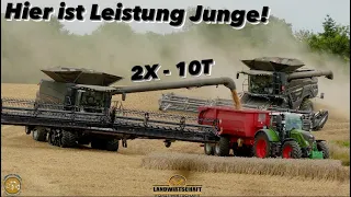 Hier ist Leistung Junge! 2 - 10T Fendt Ideal Mähdrescher im Einsatz 1880ha Großeinsatz Getreideernte