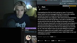 xQc reacts to Jesse's tweet about xQc's Ex being pregnant