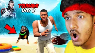 Surviving TSUNAMI in GTA 5 🌊 DAY 2 - Saving CHOP - GTA 5 Gameplay