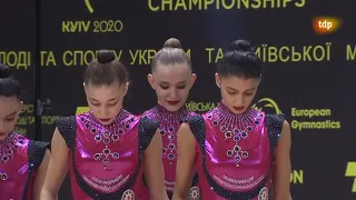 2020 Kiev European Rhythmic Gymnastics Championships - Qualifications - Groups 3 Hoops + 4 Clubs