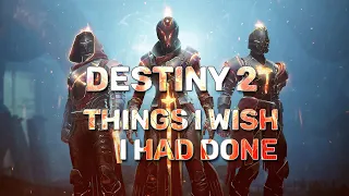 Destiny 2 Things I Wish I had Known - Beginner Tips
