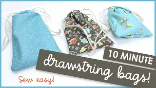 🛍️ How to Sew a Cute and Simple Drawstring Bag from Fabric Scraps