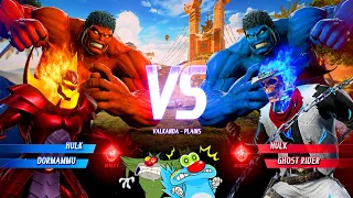 RED HULK & RED DORMAMU VS BLUE HULK & BLUE GHOST RIDER FIGHT WITH OGGY AND JACK