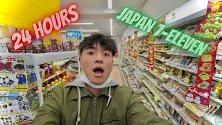 Eating ONLY food from 7-Eleven for 24 Hours in JAPAN !!