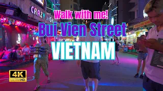 Bui Vien Street on a Sunday Night – Ho Chi Minh City (Saigon) Vietnam in 4K