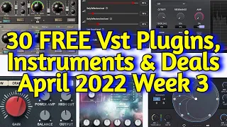 30 Best New FREE VST PLUGINS, Vst Instruments, SAMPLE PACKS & Huge Deals - APRIL 2022 Week 3