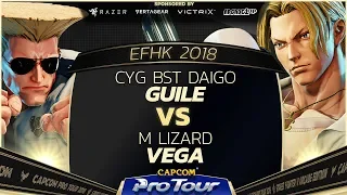 CYG BST Daigo (Guile) vs M Lizard (Vega) - EFHK 2018 Pools - SFV - CPT 2018