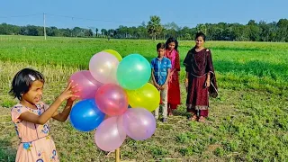 outdoor fun with Flower Balloon and learn colors for kids Episode-10.