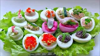 Фаршированные яйца 7 обалденных начинок / Закуски на праздничный стол