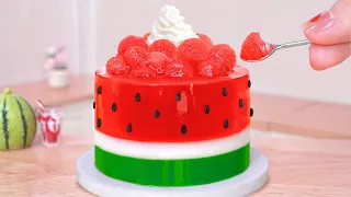 Cocomelon Jelly 🍉🍧 Tasty Miniature Watermelon Jelly Decorating | Miniature Ideas By Mini Cakes