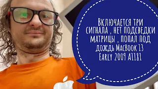 Нет подсветки дисплея , три сигнала , отключается, перезагружается MacBook 13 Early 2009 A1181