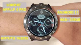 LOKMAT APPLLP 4 PRO Smartwatch Unboxing And Full Review 6GB+128GB Android 11 Better Than LEMFO LEM16