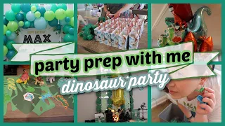 *NEW* PARTY PREP WITH ME DINOSAUR FIRST BIRTHDAY DECORATIONS