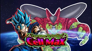 100% STR SUPER SAIYAN GOD SS VEGITO EZA VS FEARSOME ACTIVATION! CELL MAX EVENT: DBZ DOKKAN BATTLE