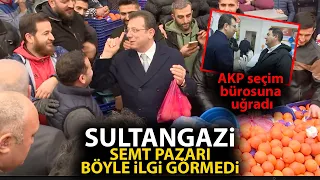 Ekrem İmamoğlu, Sultangazi semt pazarında! AKP Seçim Bürosunu da es geçmedi!