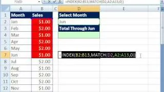 Excel Magic Trick 423: INDEX Delivers Cell Reference - Sum Dynamic Range Without OFFSET Function