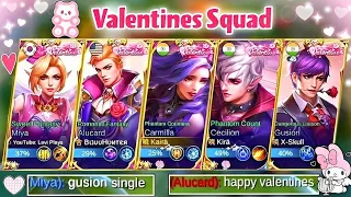 VALENTINES SQUAD!💖CECI X CARMI, ALU X MIYA, GUSION💗MLBB COUPLES😍(≧◡≦) EP 12🌸